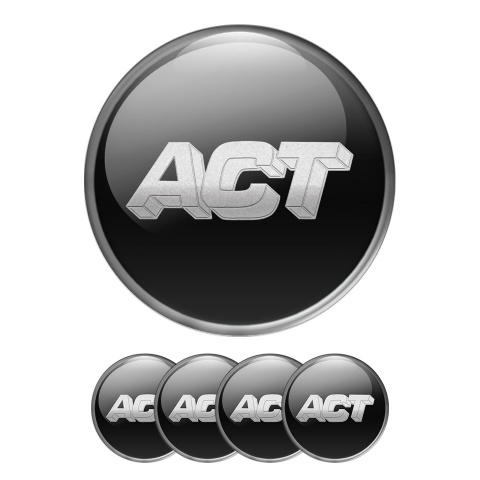 ACT Wheel Emblem for Center Caps Black Grey Ring