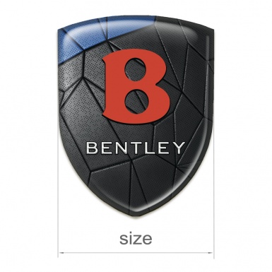 Bentley 3D Gel Emblem Black Blue Mosaic Red Logo 