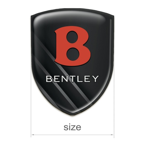 Bentley Car Interior Badge Black Print with Diagonal Gray Lines design 