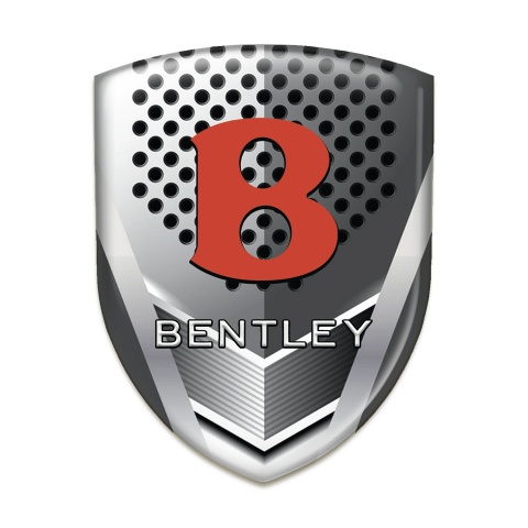 Bentley Silicone Car Decal Badge Scraper Effect Red Logo 