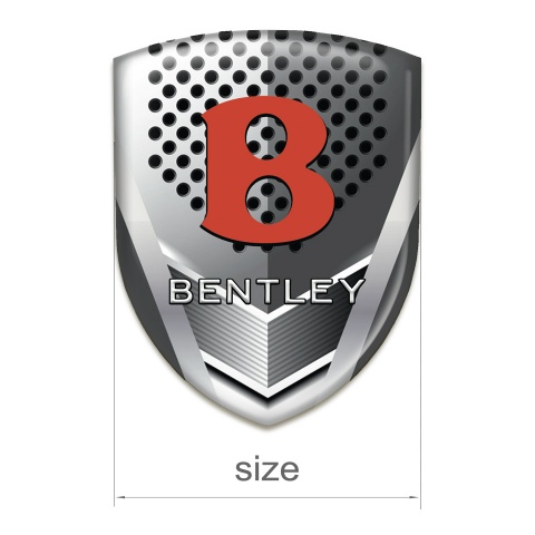 Bentley Silicone Car Decal Badge Scraper Effect Red Logo 