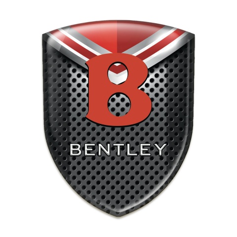Bentley Silicone Badge Dark Sieve Effect with Red Element 