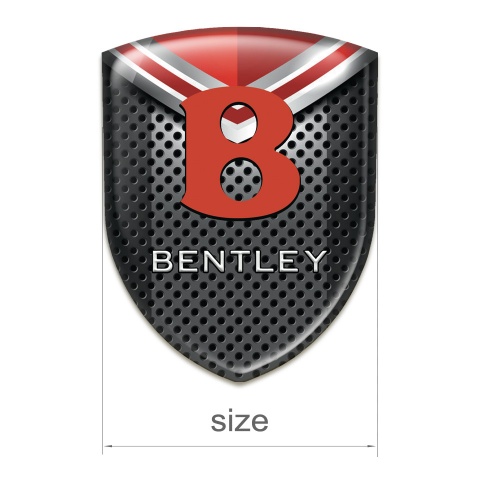 Bentley Silicone Badge Dark Sieve Effect with Red Element 