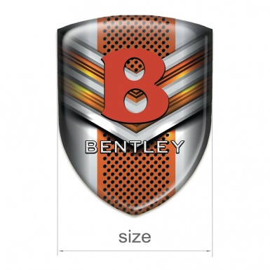 Bentley Auto Emblem Orange Gray V Element Design 
