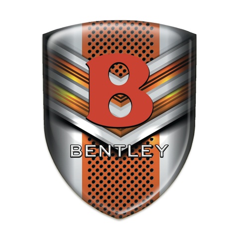 Bentley Auto Emblem Orange Gray V Element Design 