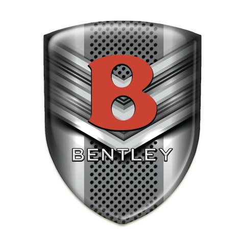Bentley Emblem Badge Logo Gray V Element Design 