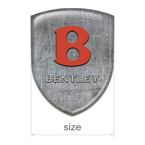 Bentley Domed Emblem Stone Texture Effect Red Logo 