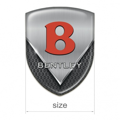 Bentley Resin Sticker dark Mesh with Metal Sheet Design 