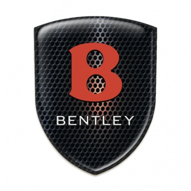 Bentley Emblem Exterior Perforated Black Metal Orange Shadow Design 