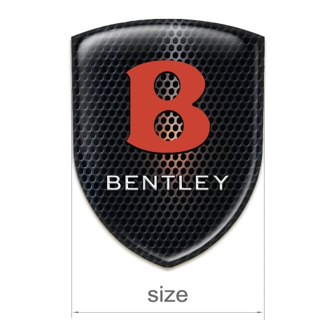 Bentley Emblem Exterior Perforated Black Metal Orange Shadow Design 