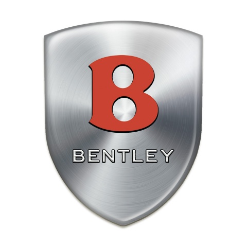 Bentley Emblem Interior Silver Design Red Logo 