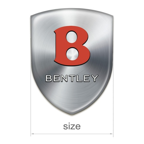 Bentley Emblem Interior Silver Design Red Logo 
