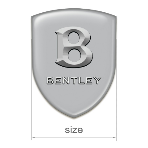 Bentley Car Accessories Badge Gray base Stone Logo 