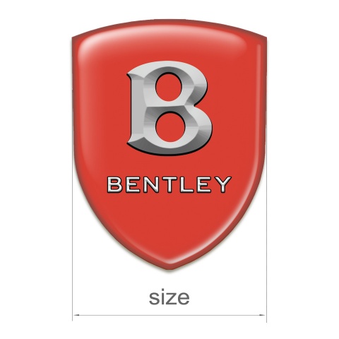 Bentley Self Adhesive Car logo Emblem Red Print Stone Logo Effect 