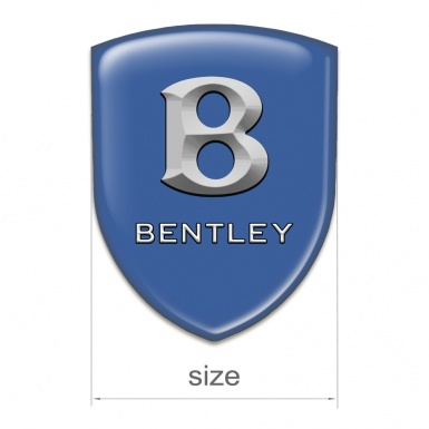 Bentley Car Interior Badge Blue Print and Stone Logo Effect 