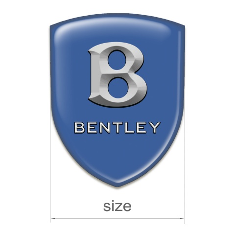 Bentley Car Interior Badge Blue Print and Stone Logo Effect 
