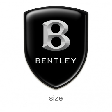 Bentley Silicone Badge Black Print Stone Logo 