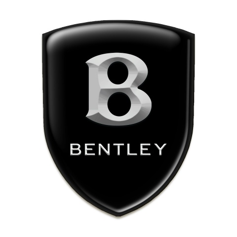 Bentley Silicone Badge Black Print Stone Logo 