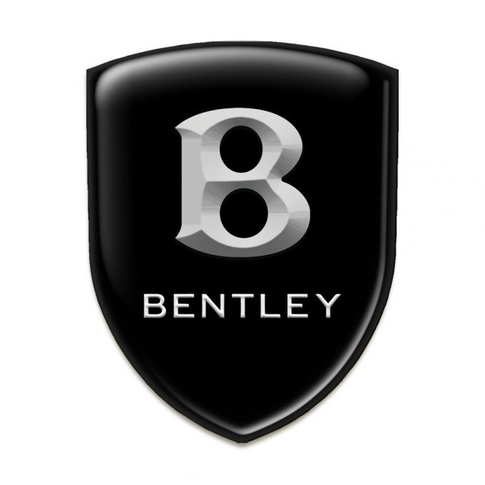 Bentley Silicone Badge Black Print Stone Logo 