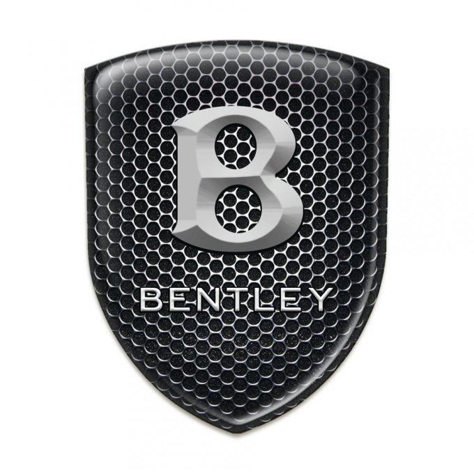 Bentley Auto Emblem Perforated Steel Print Stone Logo 
