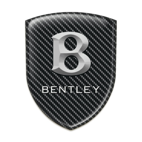 Bentley Emblem Badge Logo Black Carbon Stone Logo 