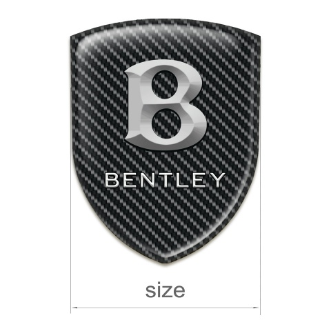 Bentley Emblem Badge Logo Black Carbon Stone Logo 