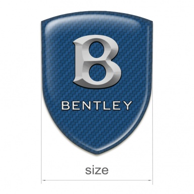 Bentley Logo Emblem Navy Blue Carbon Base Stone Logo Effect