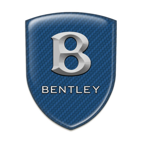 Bentley Logo Emblem Navy Blue Carbon Base Stone Logo Effect