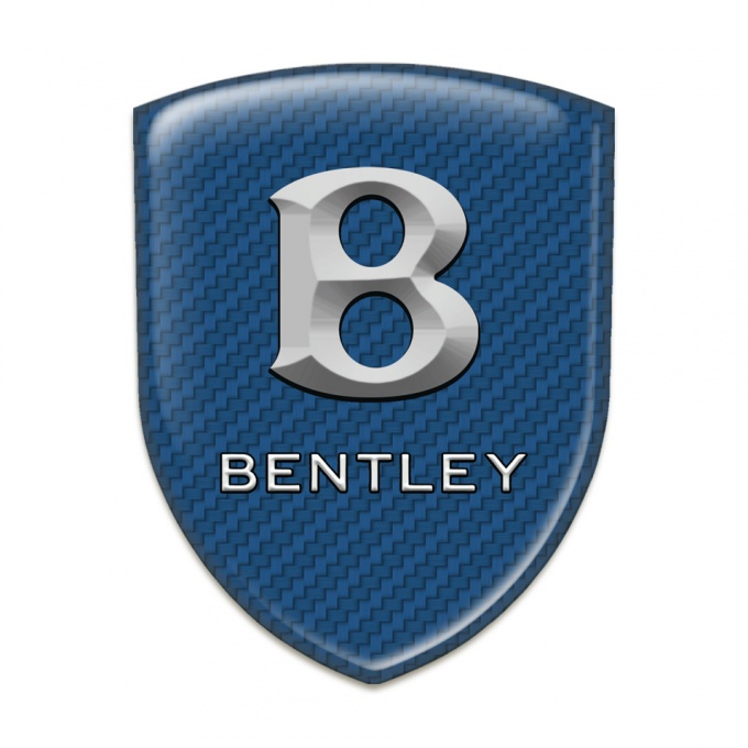 Bentley Logo Emblem Navy Blue Carbon Base Stone Logo Effect