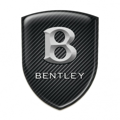 Bentley Domed Emblem Dark Carbon with Stone Logo Effect