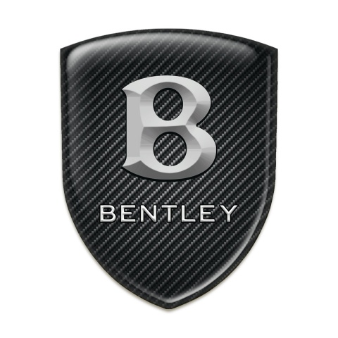 Bentley Domed Emblem Dark Carbon with Stone Logo Effect