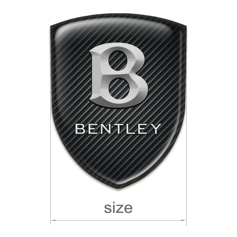 Bentley Domed Emblem Dark Carbon with Stone Logo Effect
