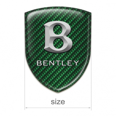 Bentley Silicone Emblem Green Carbon Stone Logo Effect 