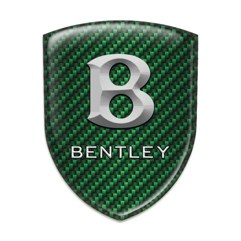 Bentley Silicone Emblem Green Carbon Stone Logo Effect 