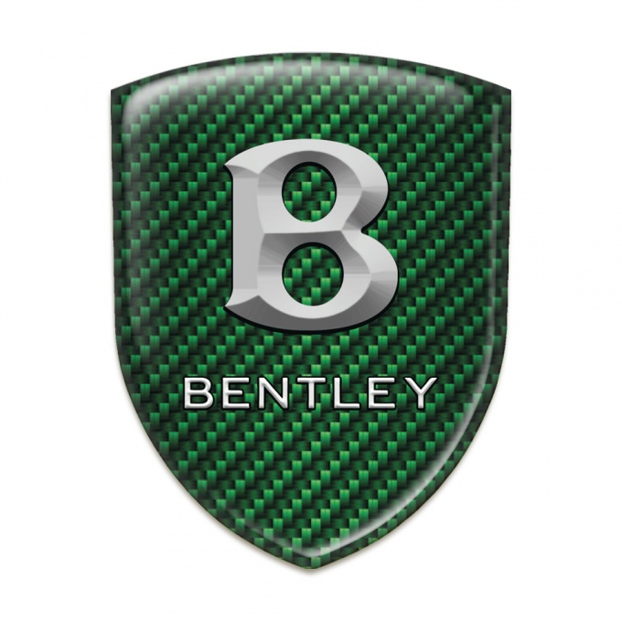 Bentley Silicone Emblem Green Carbon Stone Logo Effect 