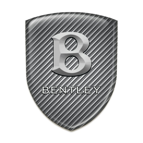 Bentley Emblem Exterior Gray carbon Print Stone Logo 