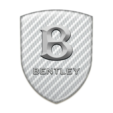 Bentley Emblem Interior White Carbon Stone Logo