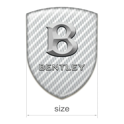 Bentley Emblem Interior White Carbon Stone Logo
