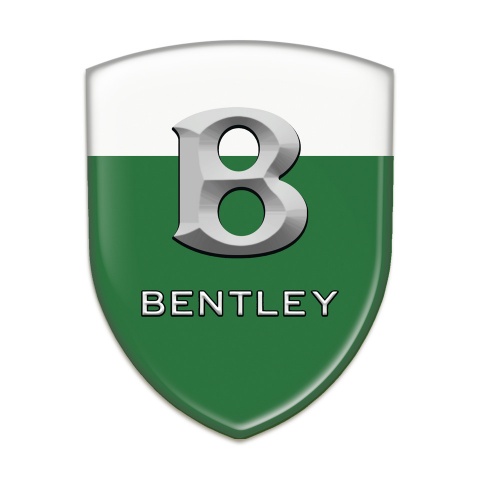 Bentley Tuning Badge  Green White Print Grey Logo 