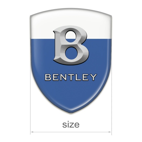 Bentley Self Adhesive Car logo Emblem Blue White Style Grey Logo 