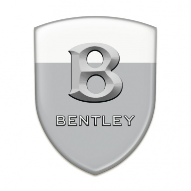 Bentley Silicone Car Decal Badge Gray White Style Stone Logo Effect 