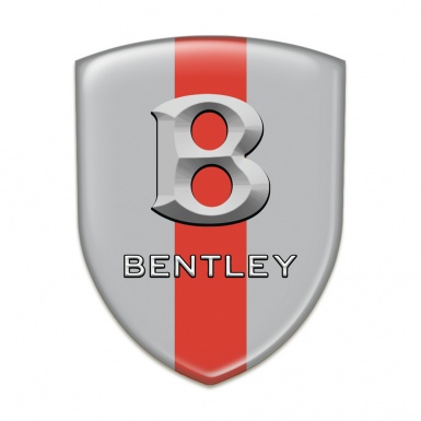 Bentley Silicone Shield Gray with Red Band print and 3D Logo 