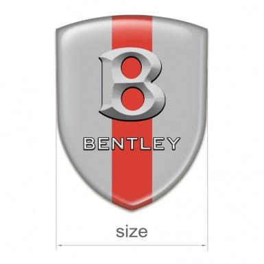 Bentley Silicone Shield Gray with Red Band print and 3D Logo 
