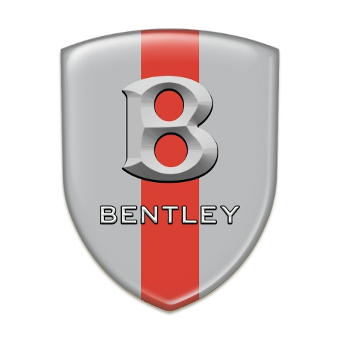 Bentley Silicone Shield Gray with Red Band print and 3D Logo 