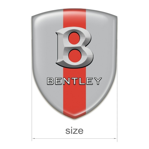 Bentley Silicone Shield Gray with Red Band print and 3D Logo 