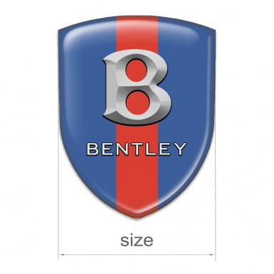 Bentley Emblem Badge Logo Blue with Red Band Style and 3D logo 