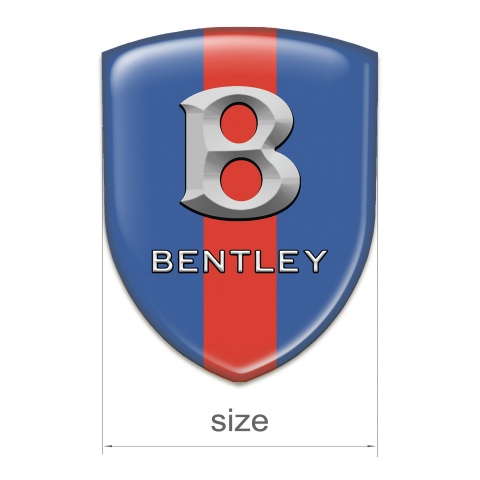 Bentley Emblem Badge Logo Blue with Red Band Style and 3D logo 