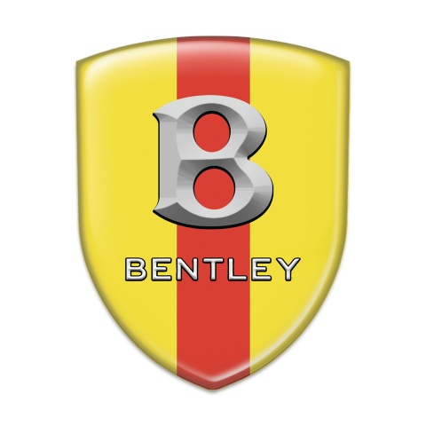Bentley Logo Emblem Yellow with Red Band Style and 3D LOgo 