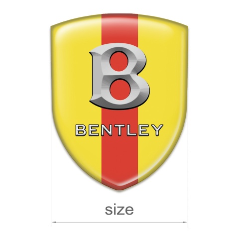 Bentley Logo Emblem Yellow with Red Band Style and 3D LOgo 