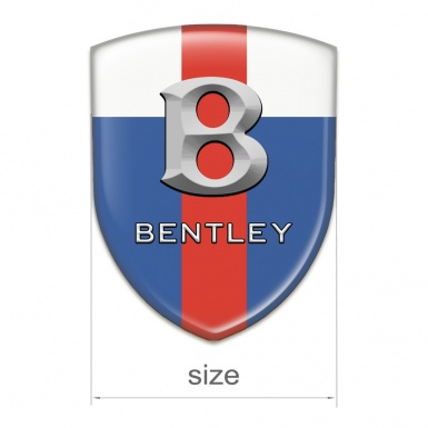 Bentley Silicone Emblem Blue White with Red Band Style and Gray Logo 